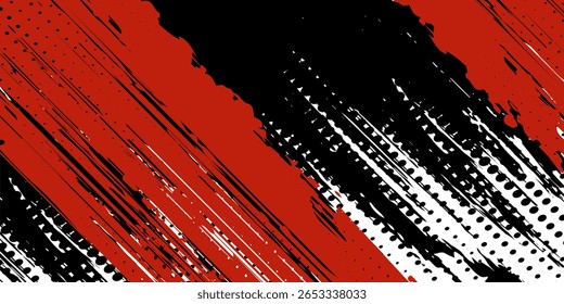black white and red grunge texture background. vector eps10