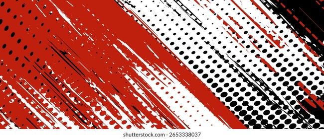 Fondo de textura de grunge blanco y rojo negro. Vector EPS10