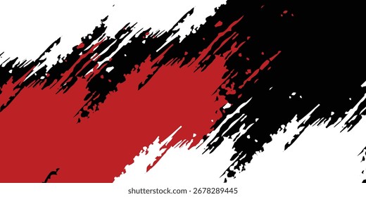 fundo de textura grunge preto branco e vermelho. ilustração vetorial eps10