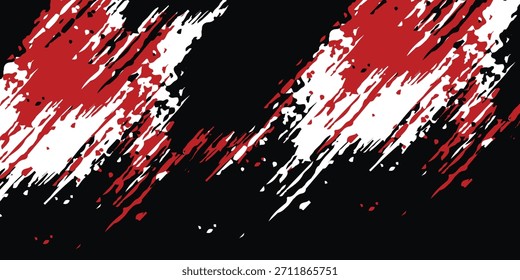 Fondo de textura de grunge blanco y rojo negro. Ilustración vectorial EPS10	