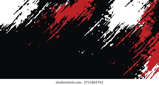schwarz-weißer und roter farbiger Texturhintergrund. Vektorgrafik eps10	