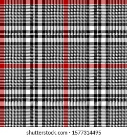 Black, White and Red modern tartan plaid Scottish seamless pattern.Texture from plaid,tablecloths, clothes, shirts, dresses, jacket, skirt, paper, blankets and other textile products.