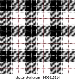 Black, White and Red tartan plaid Scottish seamless pattern.Texture from plaid, tablecloths, clothes, shirts, dresses, paper, bedding, blankets and other textile products.