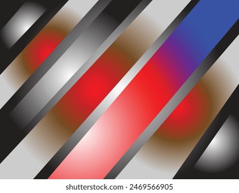 Black, white, red, yellow, brown and blue  color combination gradient background design.