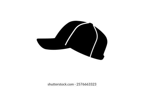 black and white Referee Hat , black isolated silhouette