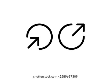 Black and white refresh arrow icons Vector