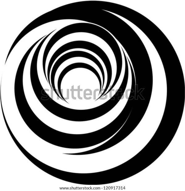 Black White Relief Optical Illusion Stock Vector (Royalty Free) 120917314