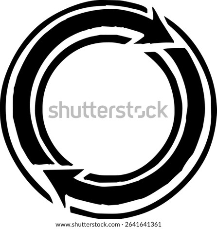 Black and white repeat symbol icon commonly used in music players and digital apps to indicate looping or replaying a song or playlist continuously.