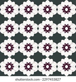 Black and white repeating floral damask pattern with detailed flowery motifs and delicate, elegant vector illustration theme is ideal for home decor, tea towels, and invitations.