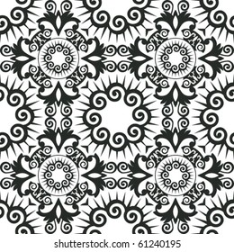 ornamento repetitivo preto e branco