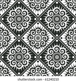 black and white repeating ornament