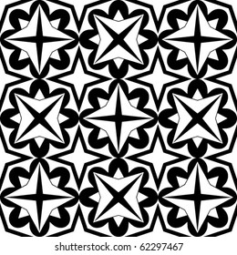 black and white repeating ornament
