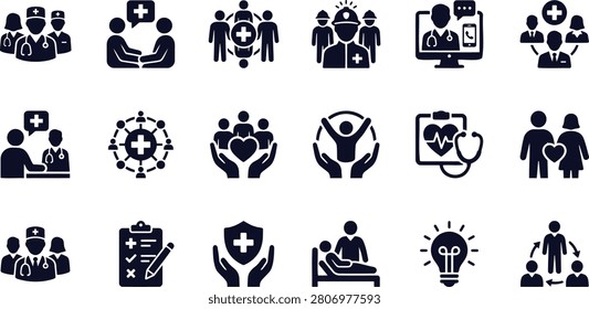 Black and white representing various human activities and technology activity
