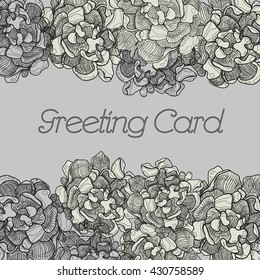 black and white retro card . vector