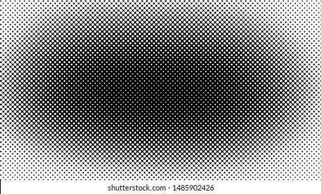 Black white retro comic pop art background with halftone dots design, vector illustration template