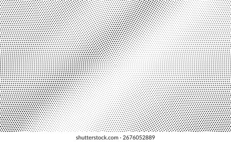 Fondo de arte pop cómico retro blanco y negro con diseño de puntos de semitono, Plantilla de Ilustración vectorial