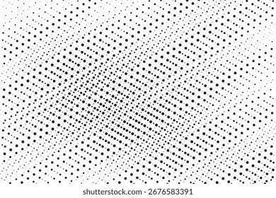 Fondo de arte pop cómico retro blanco y negro con diseño de puntos de semitono, Plantilla de Ilustración vectorial