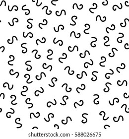 Black and white retro pattern in Memphis style. Styling fashion trends 80-90s. Seamless mosaic texture for design websites, fabrics, packaging, wallpaper, interiors and furniture. Vector illustration.