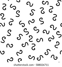 Black and white retro pattern in Memphis style. Styling fashion trends 80-90s. Seamless mosaic texture for design websites, fabrics, packaging, wallpaper, interiors and furniture. Vector illustration.