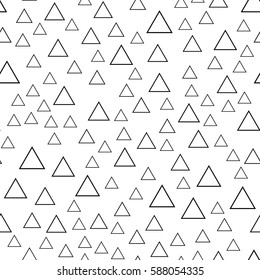 Black and white retro pattern in Memphis style. Styling fashion trends 80-90s. Seamless mosaic texture for design websites, fabrics, packaging, wallpaper, interiors and furniture. Vector illustration.