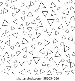 Black and white retro pattern in Memphis style. Styling fashion trends 80-90s. Seamless mosaic texture for design websites, fabrics, packaging, wallpaper, interiors and furniture. Vector illustration.
