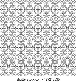 Black and white retro seamless pattern.