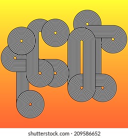 Black and White Retro Shapes