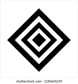 Black and white rhombus on a white background pyramid figures