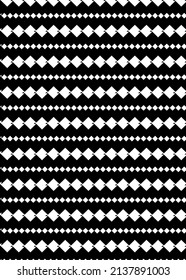 Black and white rhombus pattern