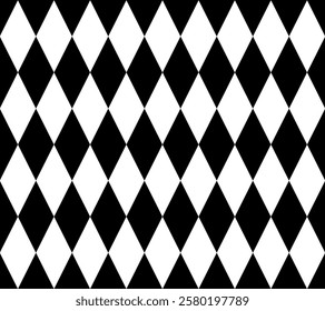 Black and white rhombus pattern