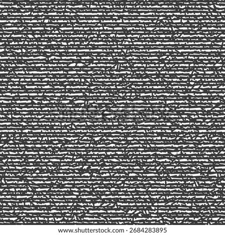 Black and white ribbed carpet. Mottled and coarse textile material for covering the floor. Rustic rug texture. Abstract seamless. Vector artwork.