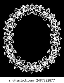 schwarz-weißer Ring Blumendekoration