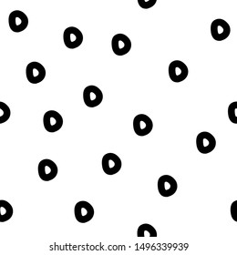 Black and white rings. Vector black and white seamless pattern. Template for banners, posters, cards, textiles and other uses.