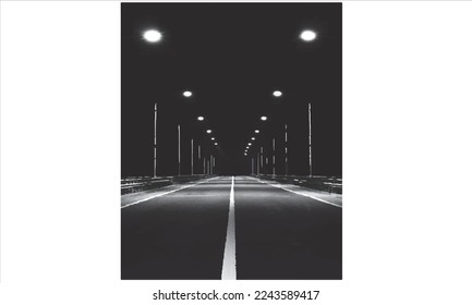 black and white road themed wallpaper