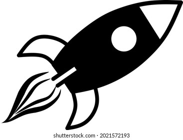 Vector de diseño de cohetes en blanco y negro para su negocio.