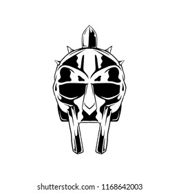 Black and white rome helmet