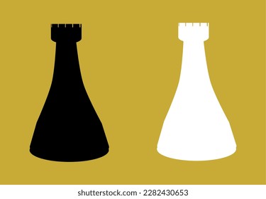 Black and white rook on an olive background