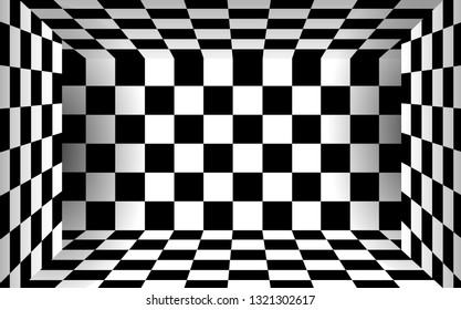 black and white room interior