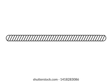 Black White Rope Border Isolated On Stock Vector (Royalty Free ...