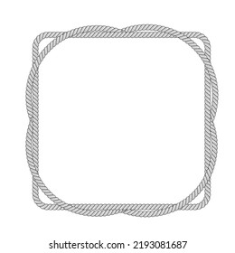 Black and white rope frame, cord frame