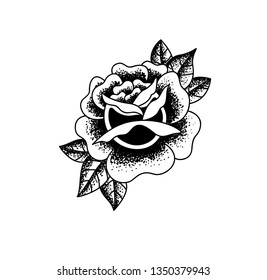 black and white rose 