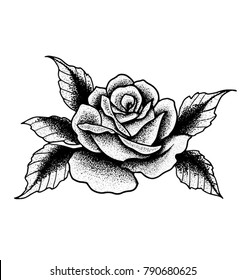 black and white  rose 