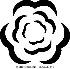 Ilustração de vetor de rosa preto e branco, ideal para tatuagens, logotipos ou design gráfico elegante.