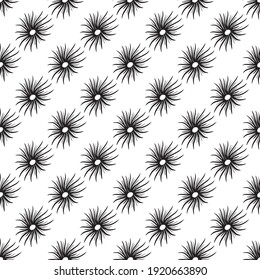Black and white roses seamless pattern. Vector vintage pattern with flowers. Black and white. Suitable for wedding cards, invitations, greetings, wallpapers, wrapping paper.