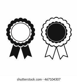 Black and white rosette vector isolated set