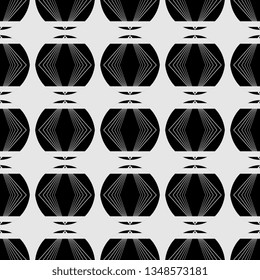 black and white round Art deco style decorative element