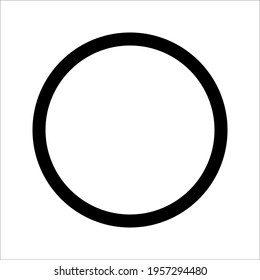 black and white round circle icon