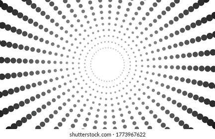 black and white round dots background