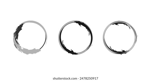 Marco redondo blanco y negro. Atractivo diseño de anillo de oro de línea única