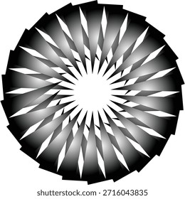 Black And White Round Mandala Design